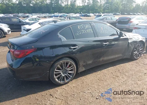 2021 Infiniti Q50 Red Sport 400 Awd from USA, damaged, VIN JN1FV7DR6MM880572